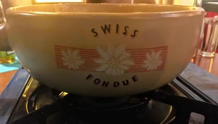 Swiss cheese fondue at Blue Abyss Moalboal