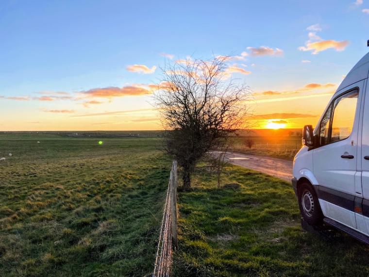 Campervan at Stonehenge