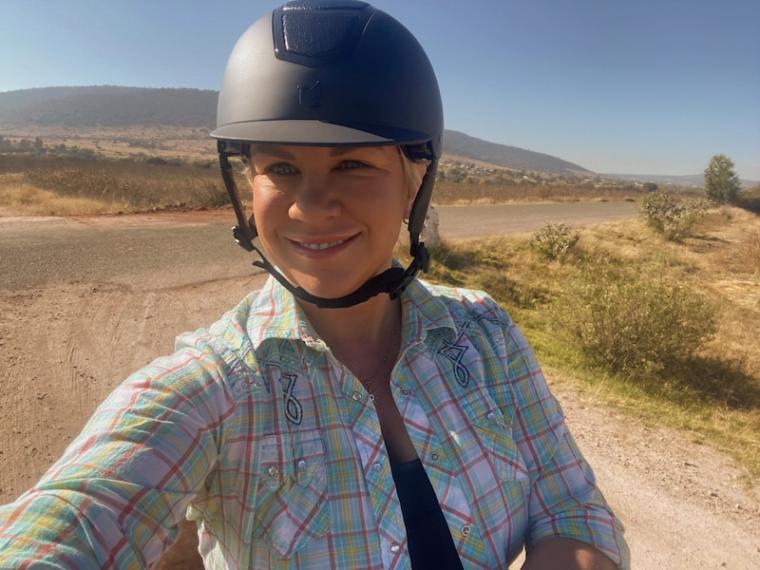 Kate on a ranch vacation