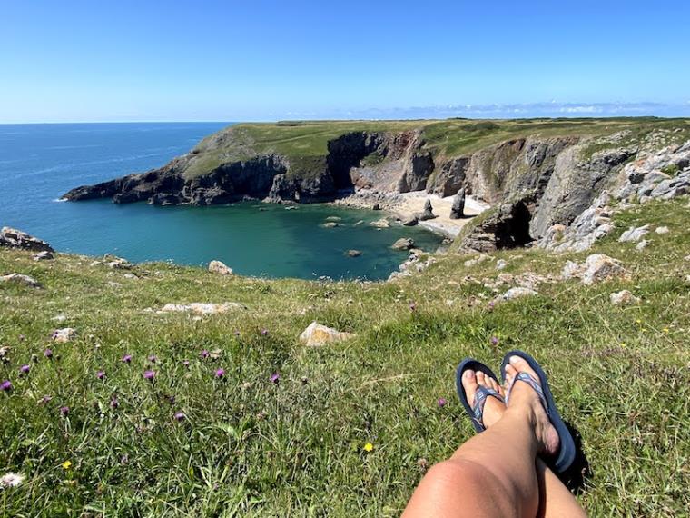 View of Bullslaughter Bay, south Wales