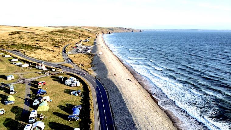 Newgale Beach and campsite