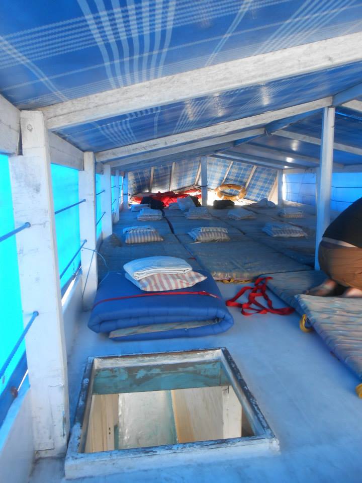 Interior of passenger boat